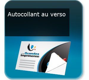 Autocollant au verso