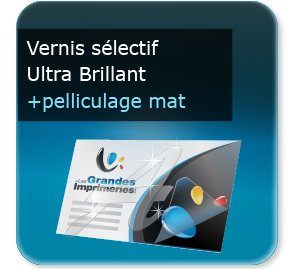 Luxe  pelliculage mat vernis sélectif brillant